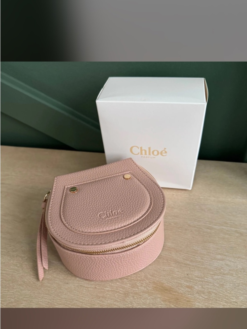 Fashion Jewelry Blush Pink Pebbled Travel Jewelry Case